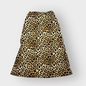 Good Luck Gem leopard print midi skirt